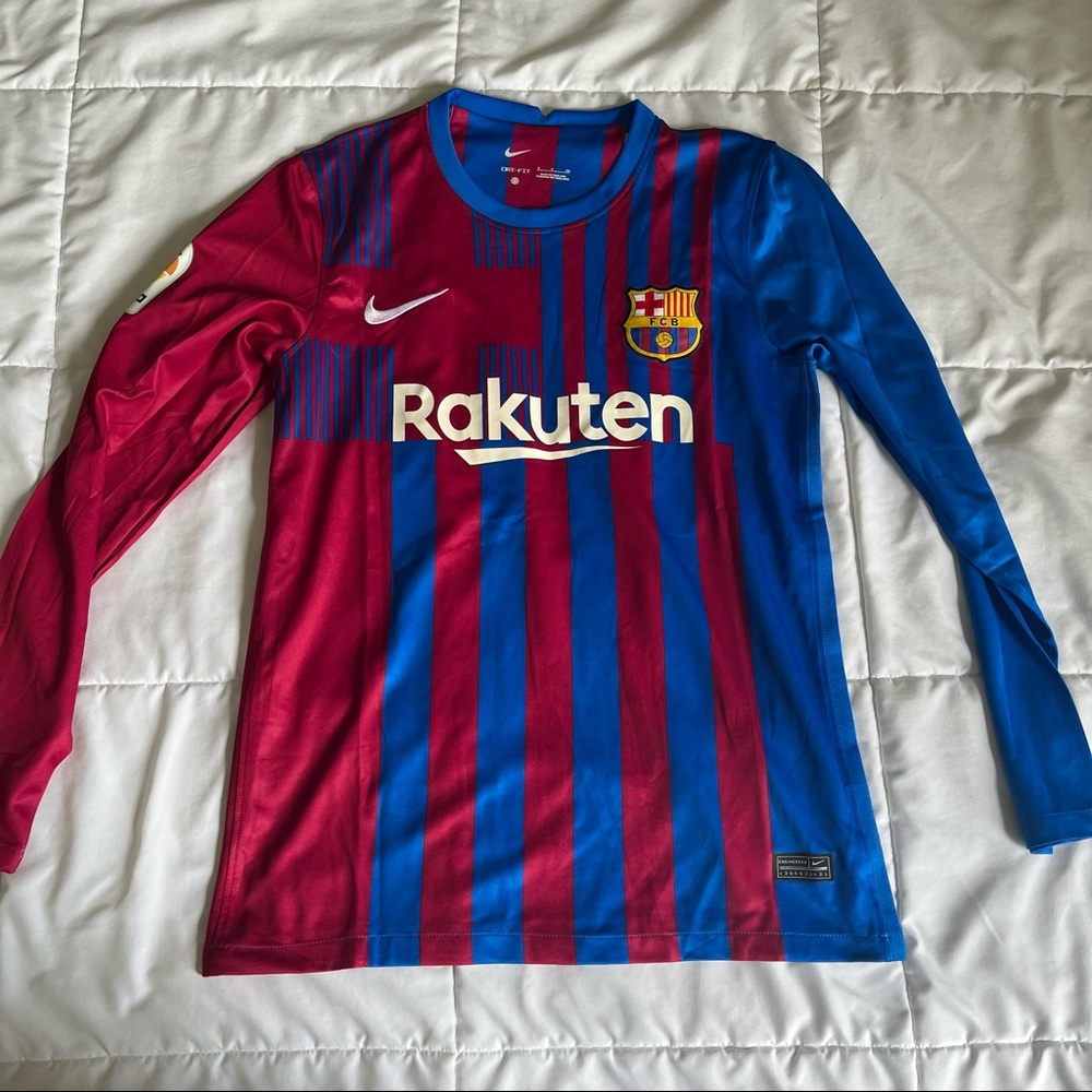 Nike Long Sleeve Barcelona Soccer Jersey Griezmann
